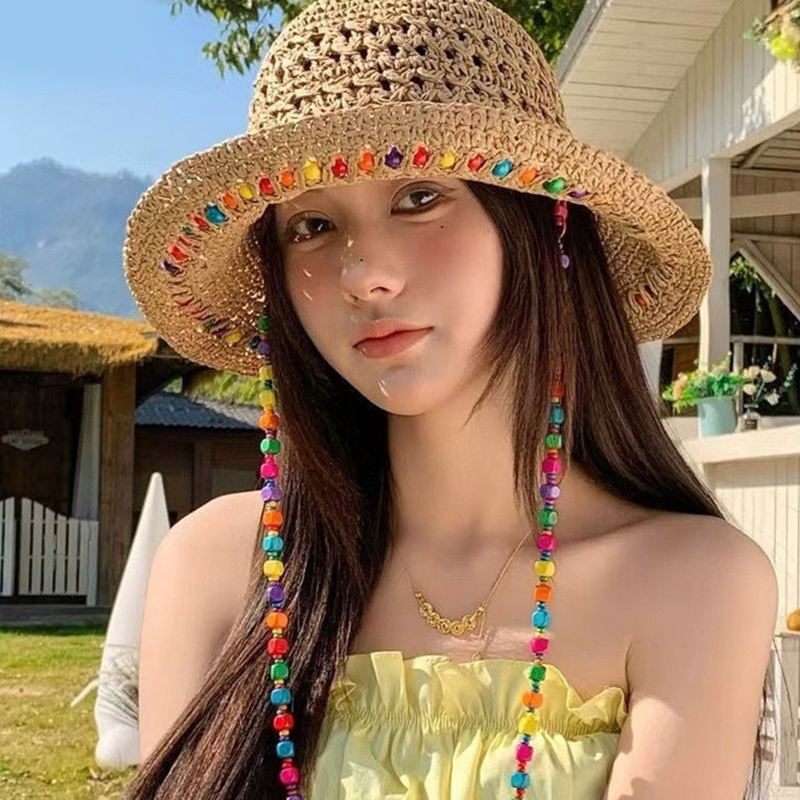 Retro Versatile Hollow Big Bri – Bucket Hat Straw recenzja i cena