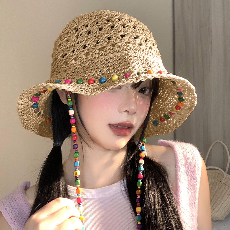 Retro Versatile Hollow Big Bri – Bucket Hat Straw recenzja i cena
