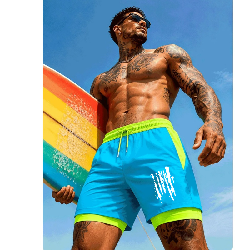 Men'S Two-In-One Double Layer  – Trunks Board Surf recenzja i cena