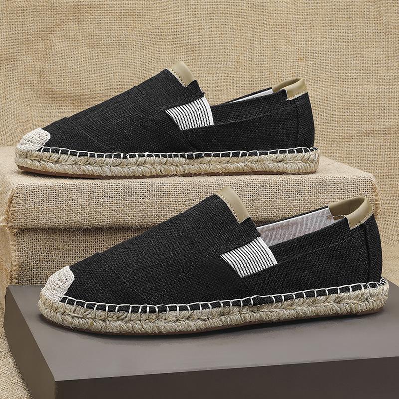 2025New Men Linen Casual Shoes – Espadrille Slip On recenzja i cena