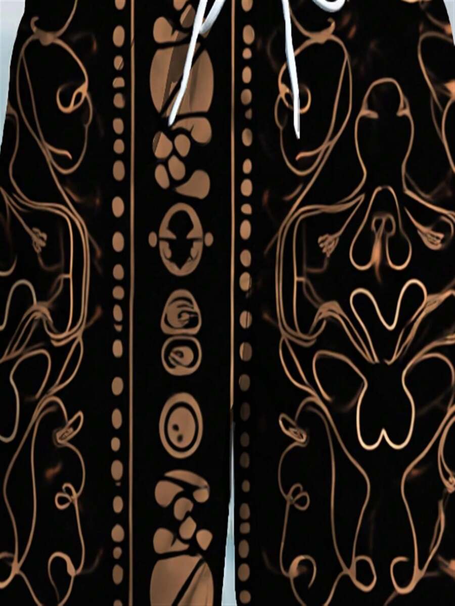 Mens Abstract Geometric Print  – Swim Trunk Quick Dry recenzja i cena