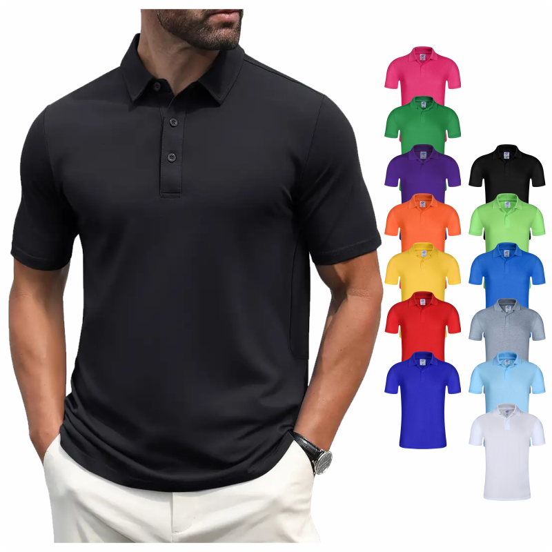 Men's Summer Solid Color Lapel – Polo Shirt Pique recenzja i cena