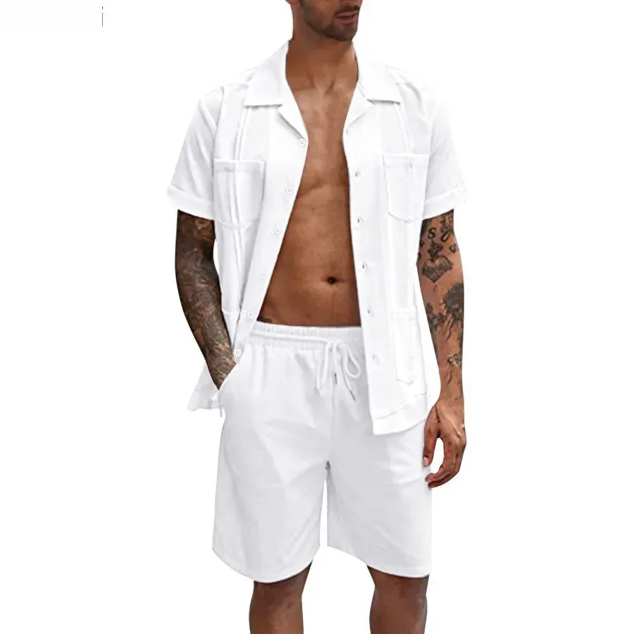 New Men's Summer Casual Sport  – Short Linen Drawstring recenzja i cena