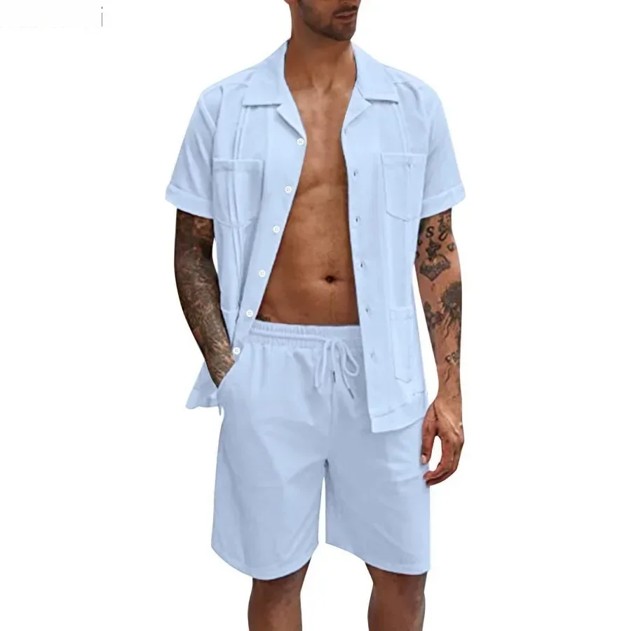 New Men's Summer Casual Sport  – Short Linen Drawstring recenzja i cena