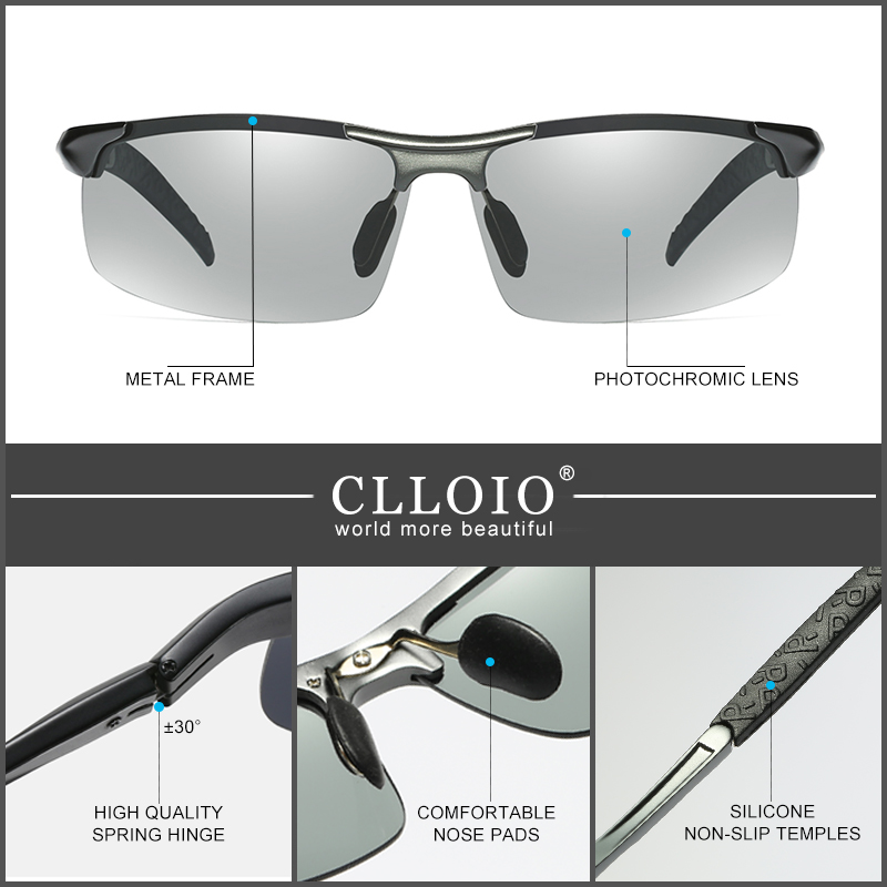 CLLOIO Aluminum Photochromic S – Sunglasses Aviator Polarized recenzja i cena
